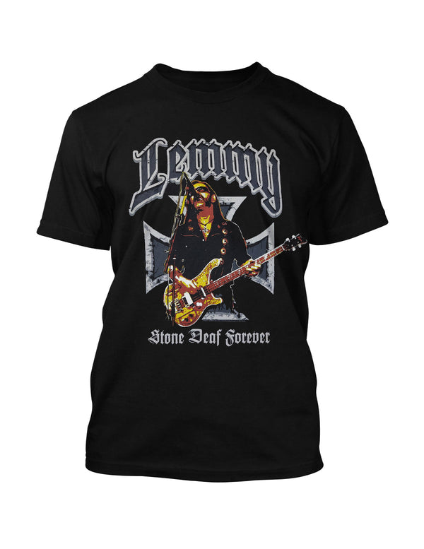 Motörhead T-Shirt Lemmy Iron Cross Stone Deaf Forever