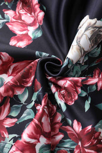 Dolly and Dotty Swing Kleid Lily Black Falling Rose Off-Shoulder