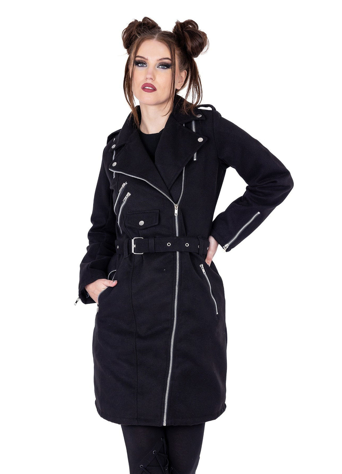 Vixxsin Mantel Louella Coat Schwarz