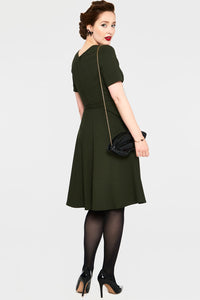 Voodoo Vixen Midi Kleid Lucia Olivgrün