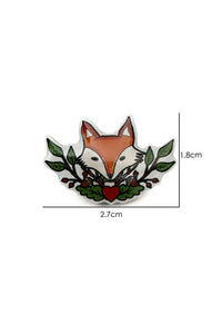 Hell Bunny Anstecknadel Basil Fox Pin Badge