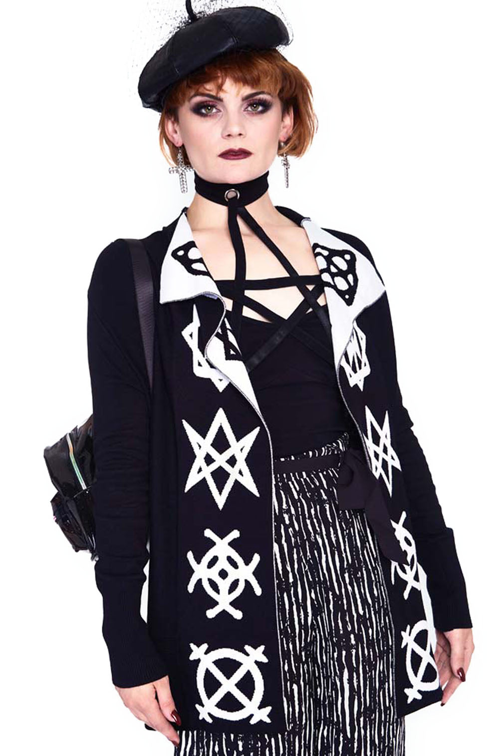 Jawbreaker Strickjacke Magic Symbols Reverse Cardigan