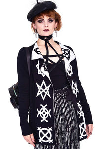 Jawbreaker Strickjacke Magic Symbols Reverse Cardigan