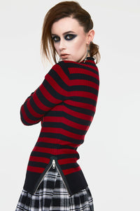 Jawbreaker Pullover Menace Red And Black Stripe
