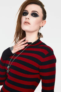 Jawbreaker Pullover Menace Red And Black Stripe