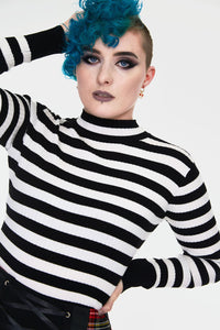 Jawbreaker Pullover Menace White And Black Stripe