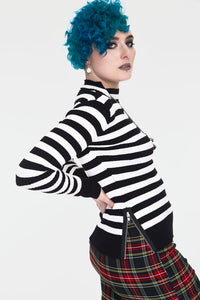 Jawbreaker Pullover Menace White And Black Stripe