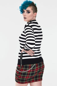 Jawbreaker Pullover Menace White And Black Stripe