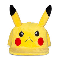 Pokémon Snapback Cap Mad Pikachu Plush Face