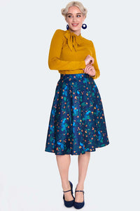 Voodoo Vixen Swing Rock Peacock Floral Print