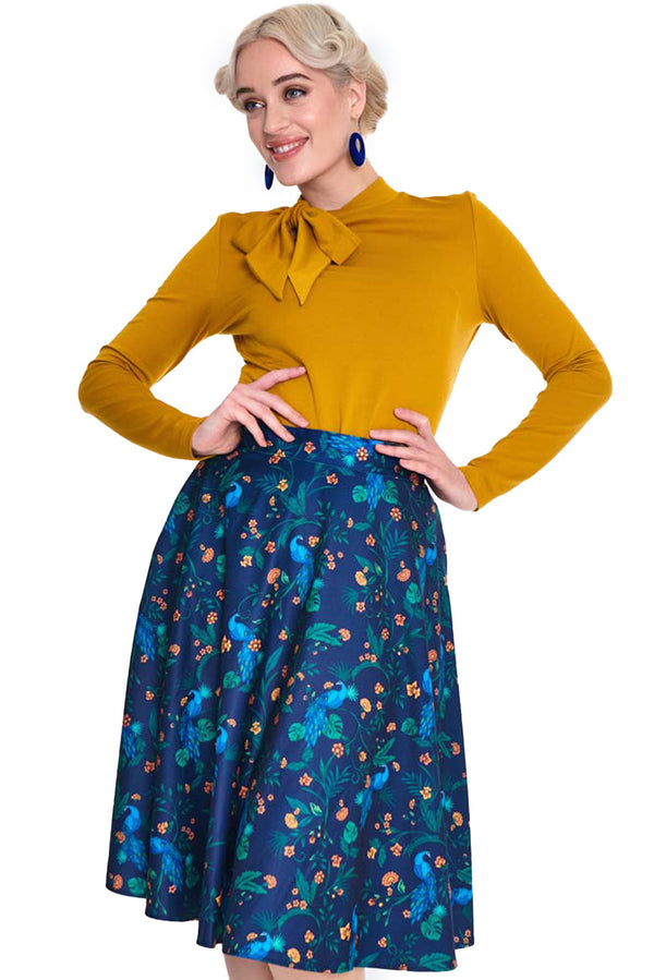 Voodoo Vixen Swing Rock Peacock Floral Print