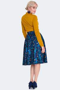 Voodoo Vixen Swing Rock Peacock Floral Print
