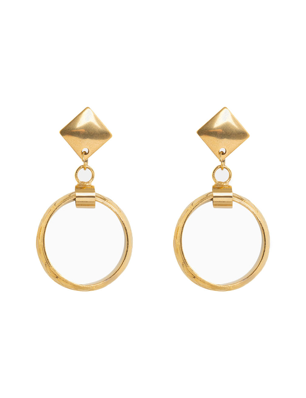 Voodoo Vixen Ohrringe Retro Golden Hoops