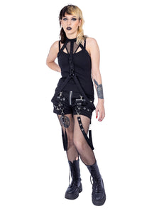 Poizen Industries Träger Top Rhea Schwarz