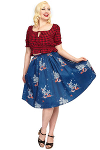 Voodoo Vixen Top Sadie Red Gingham