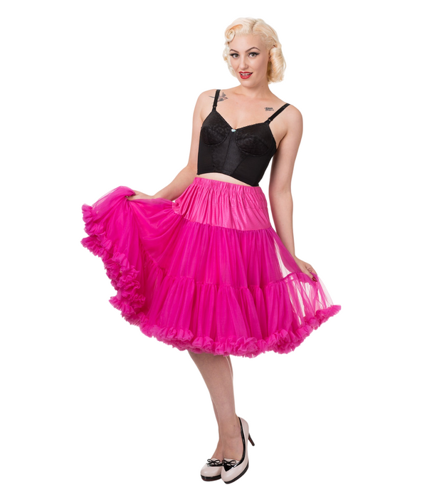 Banned Retro Petticoat Starlite Hot Pink