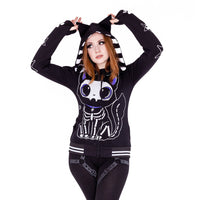 Cupcake Cult Kapuzenjacke Skeleton Cat Hood