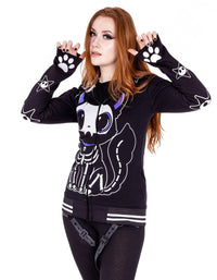 Cupcake Cult Kapuzenjacke Skeleton Cat Hood