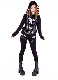 Cupcake Cult Kapuzenjacke Skeleton Cat Hood