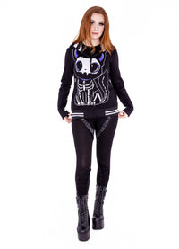 Cupcake Cult Kapuzenjacke Skeleton Cat Hood