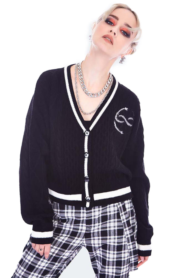 Jawbreaker Strickjacke Snake Infinity Symbol Cardigan