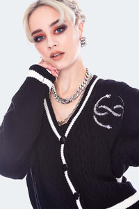 Jawbreaker Strickjacke Snake Infinity Symbol Cardigan