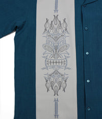 Steady Clothing Hemd Pinstripe Tiki Pacific Blau