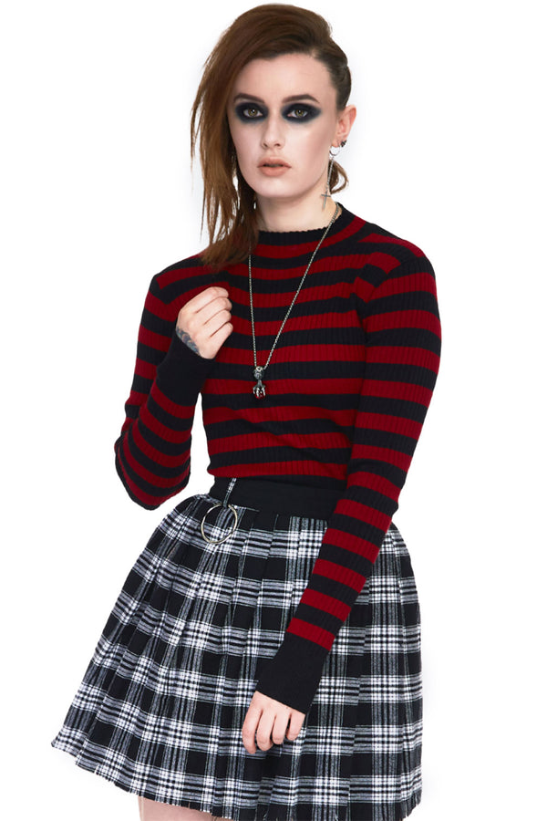 Jawbreaker Pullover Menace Red And Black Stripe