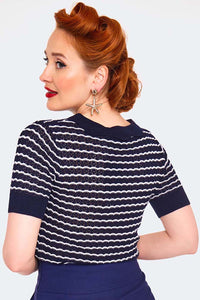 Voodoo Vixen Top Scallop Stripe and Collar