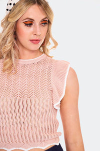 Voodoo Vixen Top Ruffle Round Neck