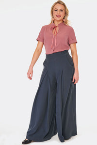 Voodoo Vixen Stoffhose Grey Wide Trousers