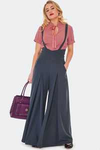Voodoo Vixen Stoffhose Grey Wide Trousers
