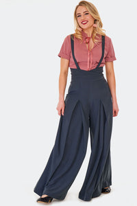 Voodoo Vixen Stoffhose Grey Wide Trousers