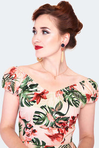 Voodoo Vixen Kleid Tropical Flamingo