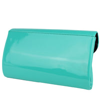 Schompi Vintage Damen Clutch Tasche Lack Abendtasche, abnehmbare Schulterkette Kettentasche, Glänzend, 50er Rockabilly Lederoptik