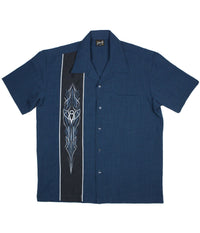 Steady Clothing Hemd V8 Racer Blau