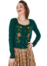 Voodoo Vixen Strickjacke Fox And Mushroom