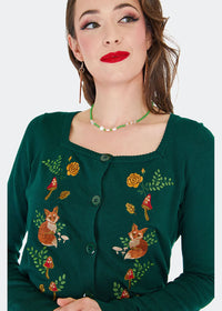Voodoo Vixen Strickjacke Fox And Mushroom