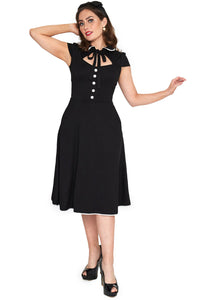 Voodoo Vixen Kleid White Trim